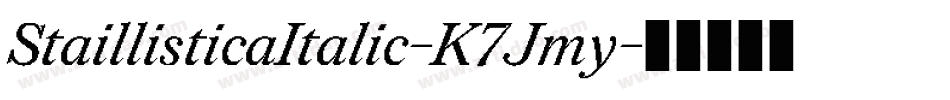 StaillisticaItalic-K7Jmy字体转换