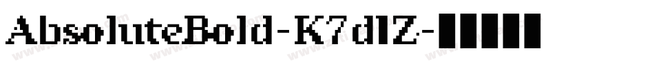 AbsoluteBold-K7d1Z字体转换