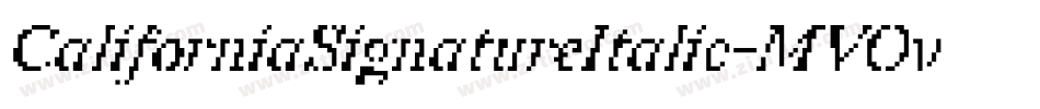 CaliforniaSignatureItalic-MVOvr字体转换