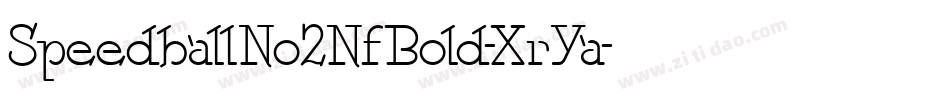 SpeedballNo2NfBold-XrYa字体转换