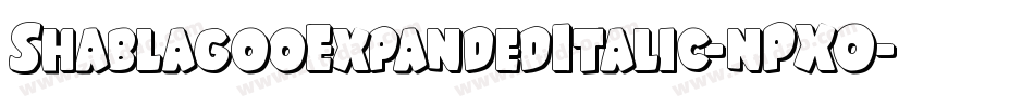 ShablagooExpandedItalic-nPXO字体转换