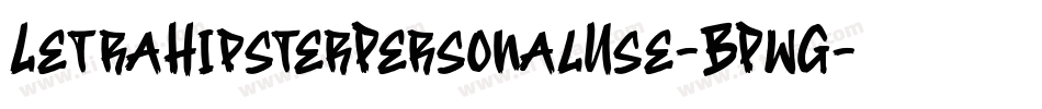 LetraHipsterPersonalUse-BPwG字体转换