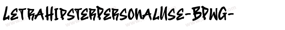 LetraHipsterPersonalUse-BPwG字体转换