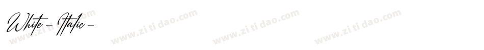 White-Italic字体转换