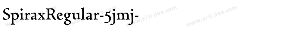 SpiraxRegular-5jmj字体转换
