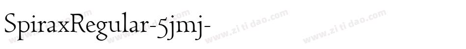 SpiraxRegular-5jmj字体转换