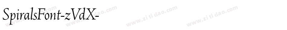 SpiralsFont-zVdX字体转换