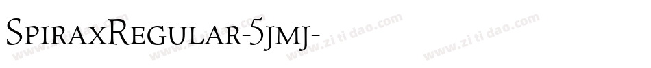 SpiraxRegular-5jmj字体转换