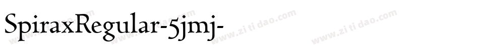 SpiraxRegular-5jmj字体转换