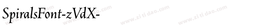 SpiralsFont-zVdX字体转换