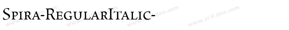 Spira-RegularItalic字体转换