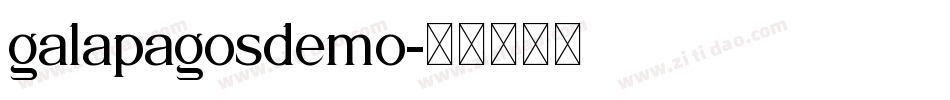 galapagosdemo字体转换