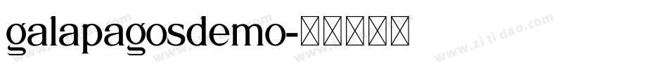 galapagosdemo字体转换