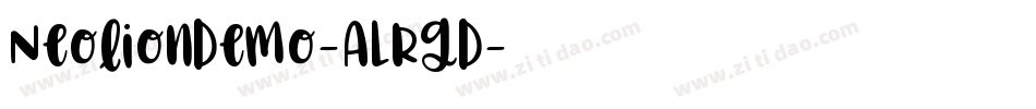 NeolionDemo-ALRgD字体转换