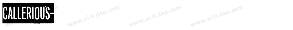 Callerious字体转换