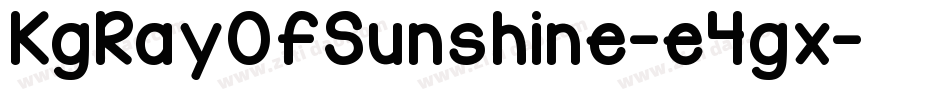 KgRayOfSunshine-e4gx字体转换