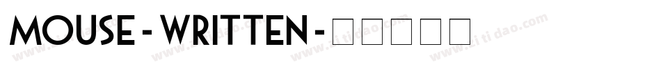 Mouse-Written字体转换