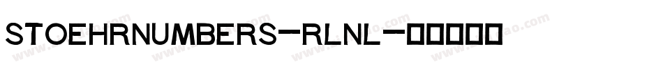 StoehrNumbers-Rlnl字体转换
