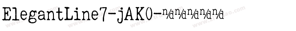 ElegantLine7-jAK0字体转换