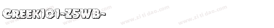 Creek101-Z5WB字体转换