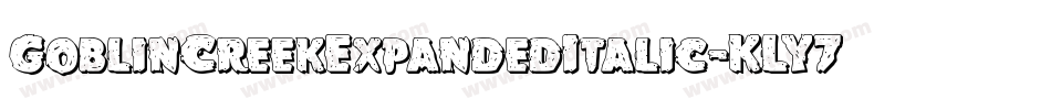 GoblinCreekExpandedItalic-KLY7字体转换