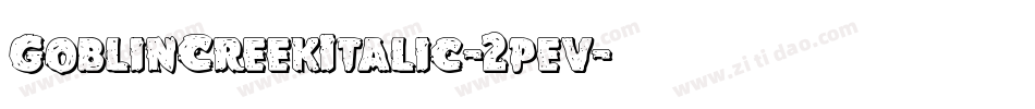 GoblinCreekItalic-2pev字体转换