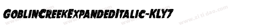 GoblinCreekExpandedItalic-KLY7字体转换