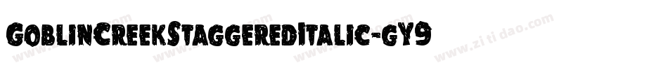 GoblinCreekStaggeredItalic-gY9R字体转换