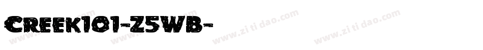 Creek101-Z5WB字体转换