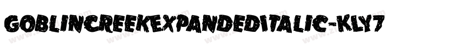 GoblinCreekExpandedItalic-KLY7字体转换