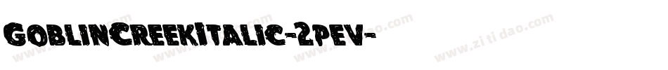 GoblinCreekItalic-2pev字体转换