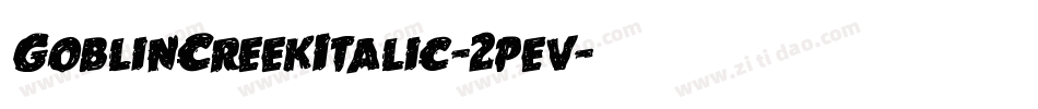 GoblinCreekItalic-2pev字体转换