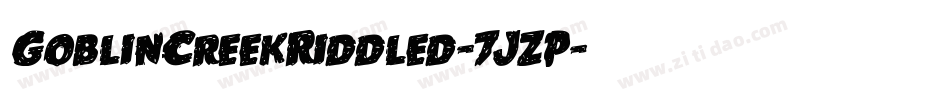GoblinCreekRiddled-7JZP字体转换