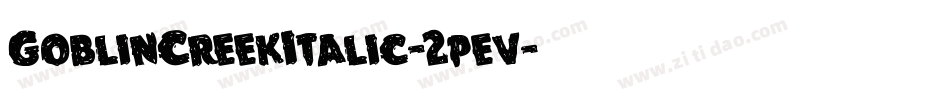GoblinCreekItalic-2pev字体转换