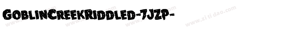 GoblinCreekRiddled-7JZP字体转换