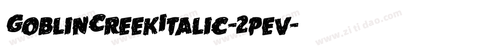 GoblinCreekItalic-2pev字体转换