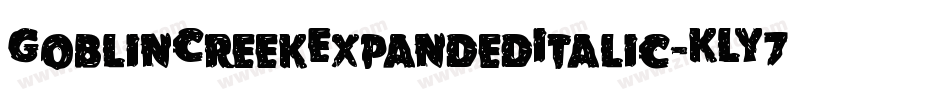 GoblinCreekExpandedItalic-KLY7字体转换