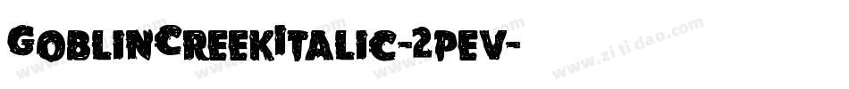GoblinCreekItalic-2pev字体转换