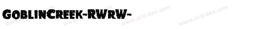 GoblinCreek-RWrW字体转换