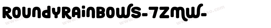RoundyRainbows-7ZMw字体转换