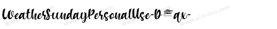 WeatherSundayPersonalUse-D5qx字体转换
