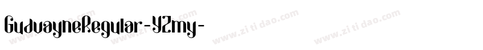 GudvayneRegular-YZmy字体转换