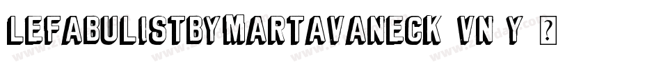 LefabulistByMartaVanEck-Vn1y字体转换
