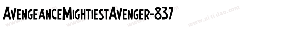 AvengeanceMightiestAvenger-837g字体转换