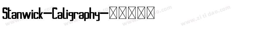 Stanwick-Caligraphy字体转换