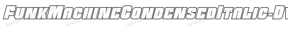 FunkMachineCondensedItalic-Dv8d字体转换