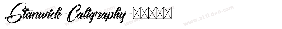 Stanwick-Caligraphy字体转换