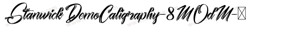 StanwickDemoCaligraphy-8MOdM字体转换