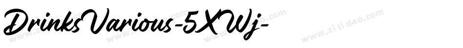 DrinksVarious-5XWj字体转换