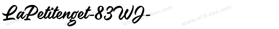 LaPetitenget-83WJ字体转换